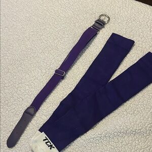 Baseball Purple Belt and Socks Set